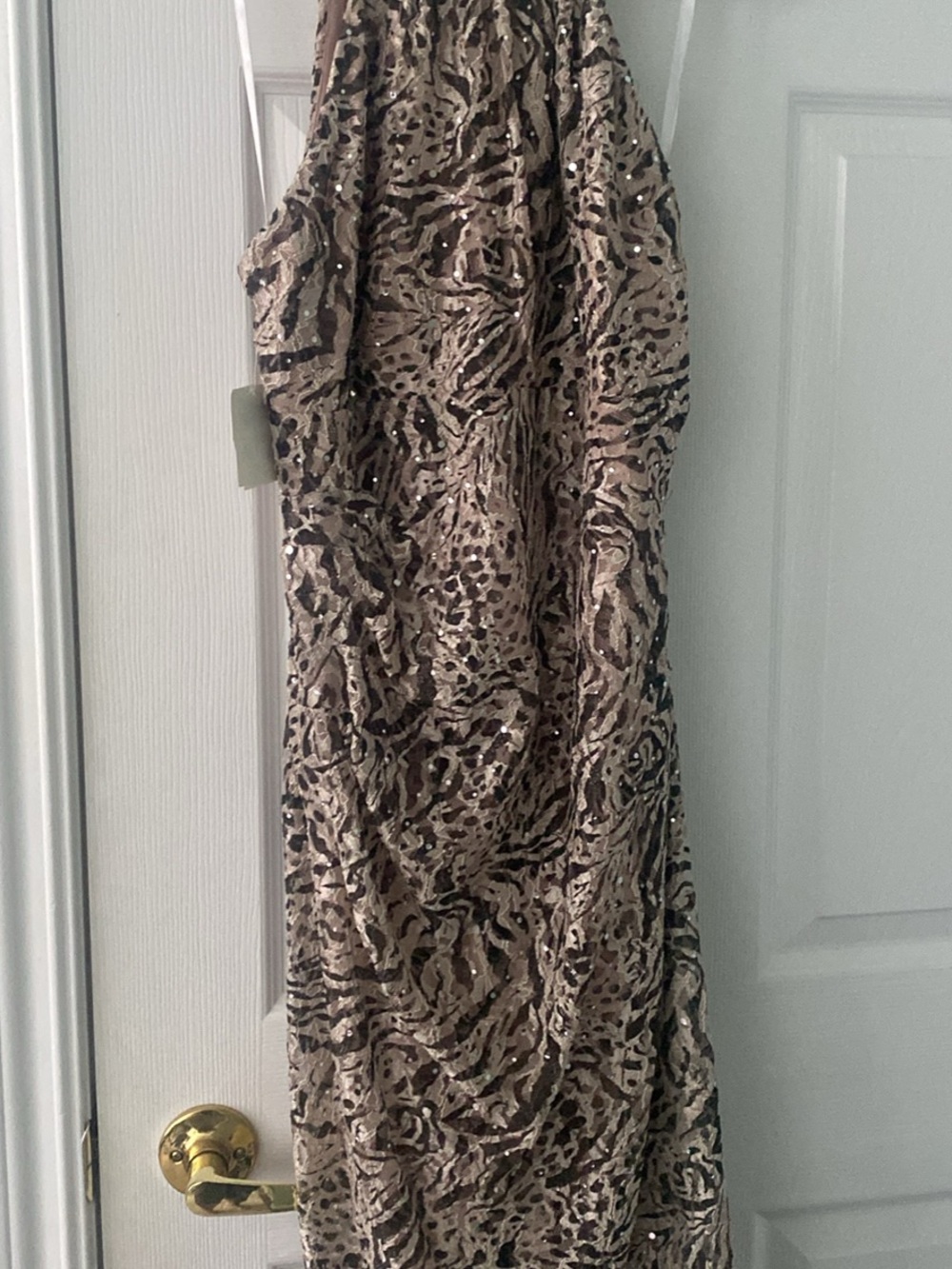 Sequin Animal print halter dress
